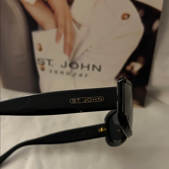 St. John Sleek Black Sunglasses - Picture 4 of 4
